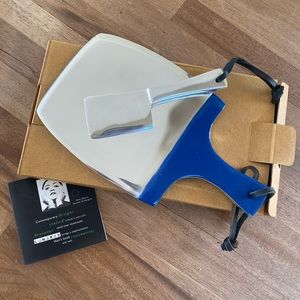 Lunares silver cheese board set.